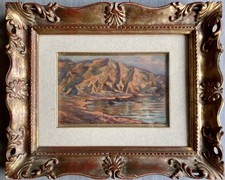 RENUCCIO RENUCCI olio Su Tavola 28x18 Cm, POST-MACCHIAIOLO titolo: Marina.