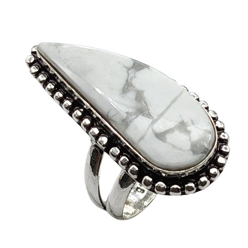 Anello howlite pietra preziosa - anello,