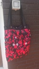Borsa Adidas Retro Vintage stoffa rose nero rosso black red rose bag elegante