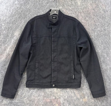 Hudson Giacca Jeans Uomo M Moto Denim Bottone Anteriore Lavaggio Scuro Urban Trucker Metro