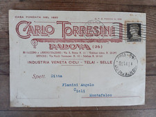 CARLO TORRESINI PADOVA CARTOLINA 1936 BICI-CICLI-