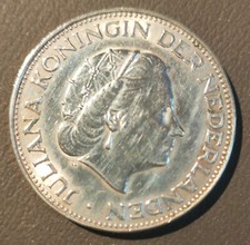 OLANDA 2,5 G 1960 ARGENTO   JULIANA KONINGIN DER NETHERLANDEN