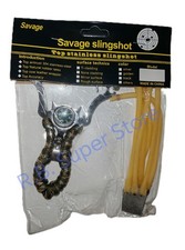 Fionda outdoor acciaio inox 304 con bussola elastici lattice paracord