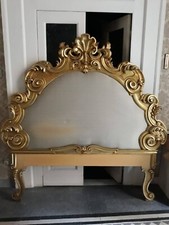 TESTIERA DA LETTO MATRIMONIALE STILE BAROCCO FORNITA DI PIEDI DI APPOGGIO