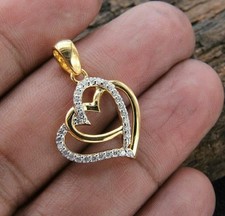 Ciondolo Doppio Cuore Diamante