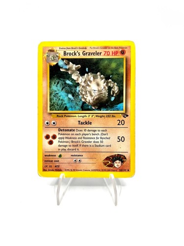 Carta pokemon brock - brock's, graveler