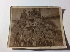 Foto di gruppo militari II guerra mondiale, ufficiali e truppa in uniforme