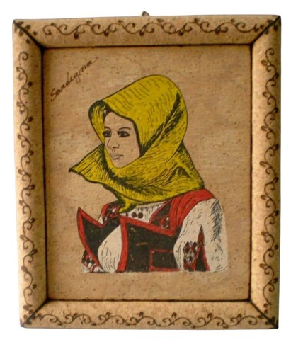 Quadro sughero donna costume - quadro,