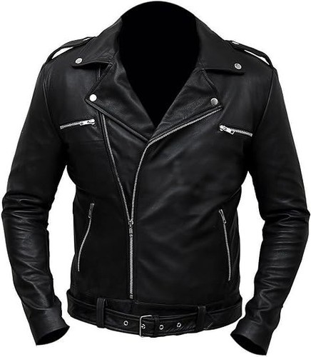 Giacca moto uomo nera - giacca,