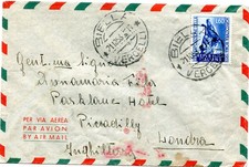 (B3387)  b. da BIELLA del 1953 aff. L.60 esposizione agricolt. per l'INGHILTERRA