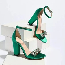 Sandali verde smeraldo donna - sandali,