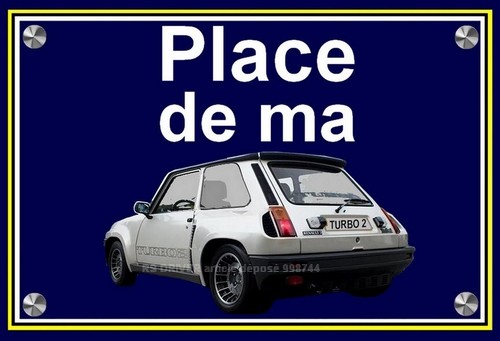 Plaque place ma renault 5 - de,