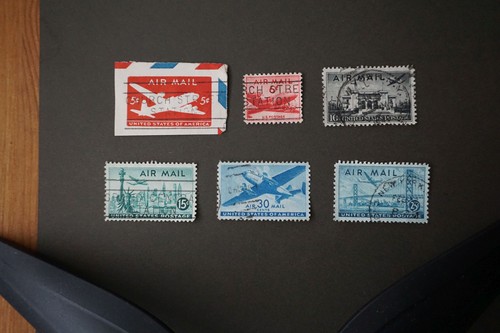 Postage air mail - us, 6