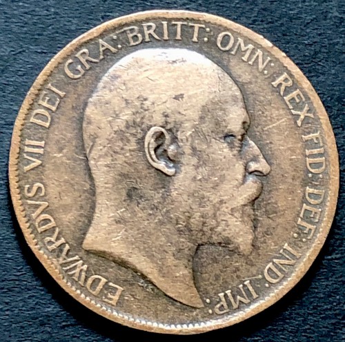 1902 penny coin british - penny,
