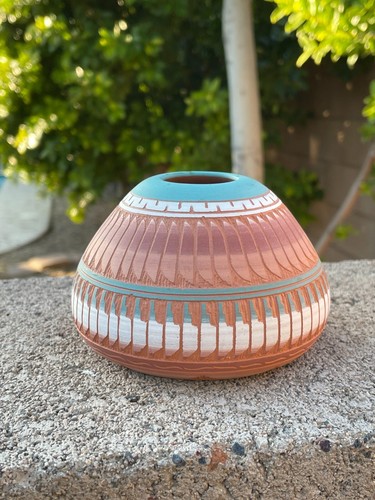 Vaso vaso inciso ceramica