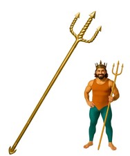 Costume oro acqua Nettuno uomo