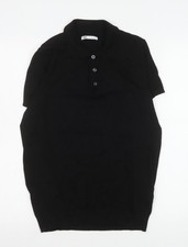 Polo Zara uomo nera cotone