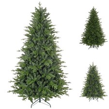 HOMCOM Albero di Natale Artificiale con Rami Base Metallo Verde