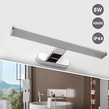 Luce specchio bagno LED 8W applique cromato lampada da parete moderna 4000K IP44