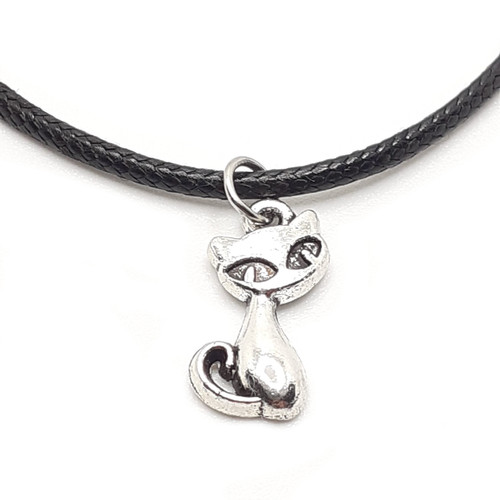 Collana gatto argento - argento, idea