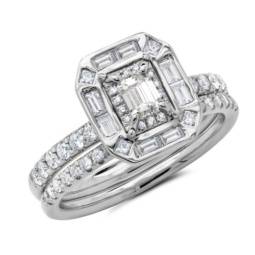 Smeraldo taglio diamante sposa - diamante,