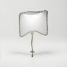 Sacro Rosario Madonna con Bambino e Corona con pietre di metallo e Crocifisso