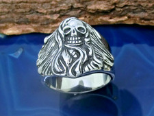 Anello Teschio Reaper Acciaio