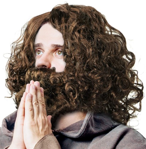Gesù parrucca barba - e,