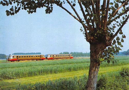 T7o cartolina treno - cartolina, ferrovie