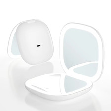 Specchio per Trucco Portatile Pieghevole Mini Compatto Con Ingrandimento 5X/10X 