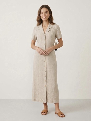 Maxi abito 100 lino vintage - abito,