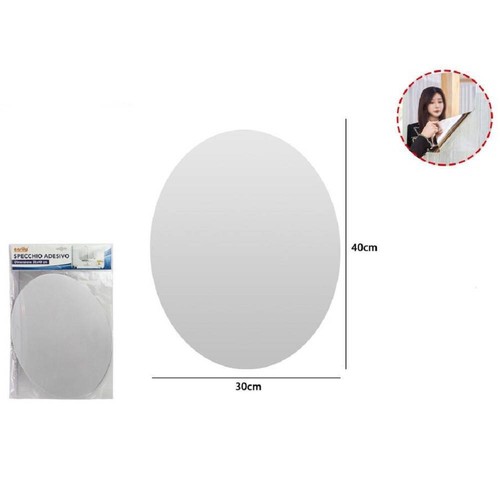Specchio adesivo forma ovale - forma,