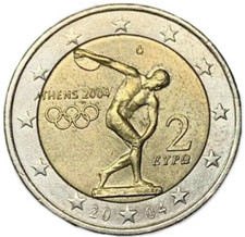 2 EURO COMMEMORATIVA GRECIA 2004 - OLIMPIADI DI ATENE - CC -