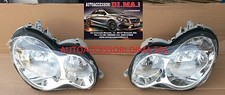 COPPIA FARO FANALE FARI MERCEDES CLASSE C W203 2004-2007 VETRO LISCIO NUOVI