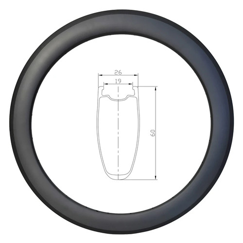 Cerchio fibra carbonio - in, di