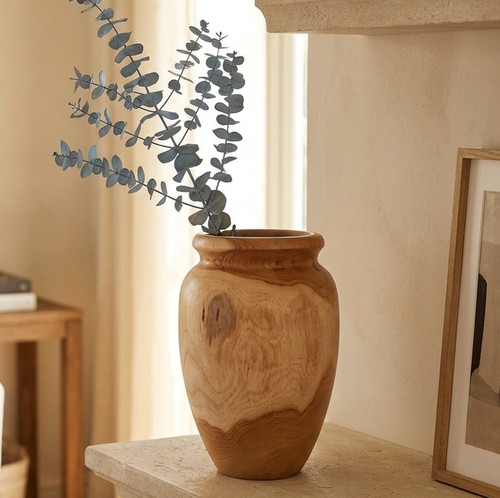 Vaso teak legno massiccio - vaso, in