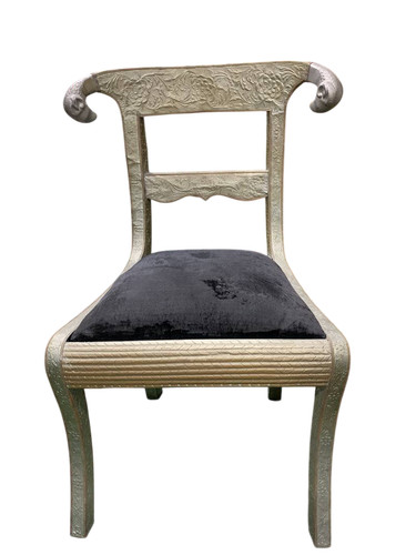 Sedia poltroncina argentata - ,