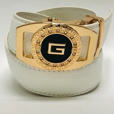 Designer white belt gold - belt,