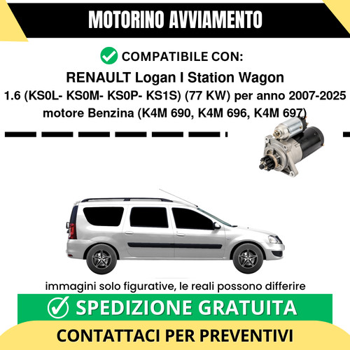 Motorino avviamento renault - avviamento,