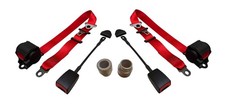 Coppia cinture di sicurezza rosse a 3 punti per Porsche 911 912 914 356