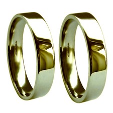 4mm 18ct 750 Oro Giallo Piatto