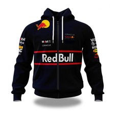 Nuova Giacca con cappuccio 3D Stampato Red Bull Racing con cerniera