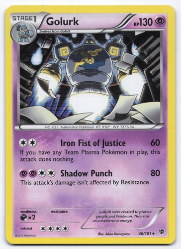 Carta pokemon rara golurk - pokemon,