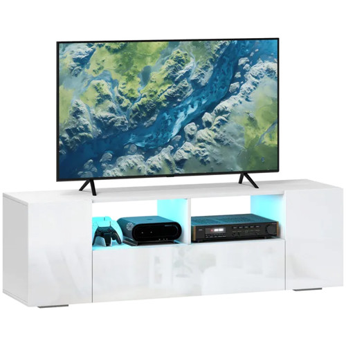 Homcom mobile led bianco - tv,