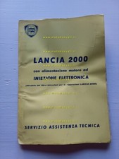 Lancia 2000 iniezione 1972 manuale officina originale