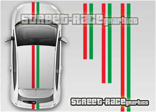 Fiat 500 ott003 strisce racing - ott003,