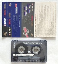 Mc Basf Chrome Extra II 60 Musicassetta Vintage Compact Cassette Tape Used
