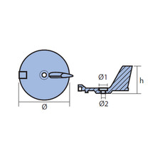 Anodo Pinna fuoribordo Yamaha