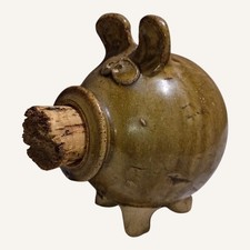 Salvadanaio ceramica marrone