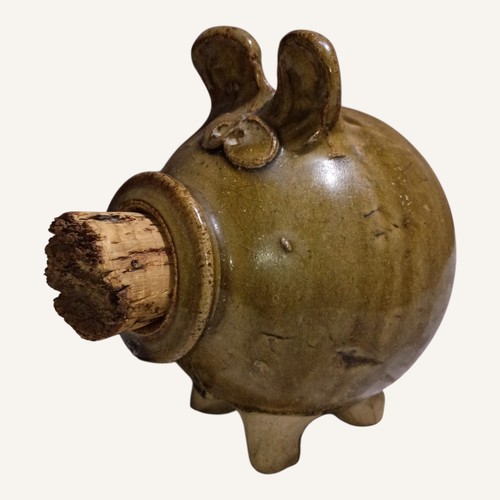 Salvadanaio ceramica marrone